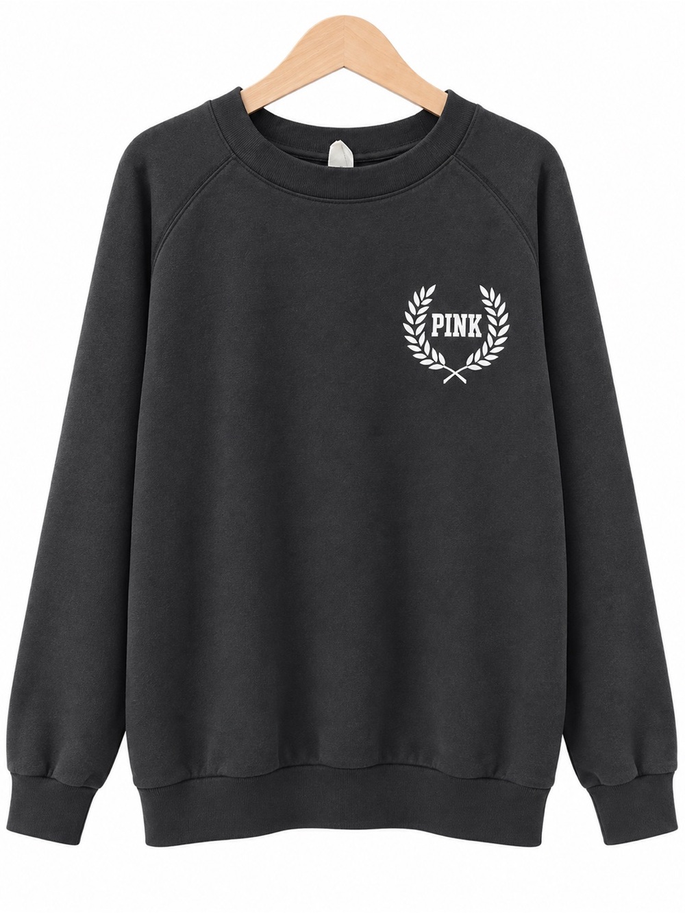 Victoria’s Secret PINK Black Oversized Crewneck Sweatshirt Women’s Pullover